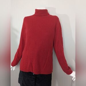 Ann Taylor Red cashmere turtleneck size Large Petite